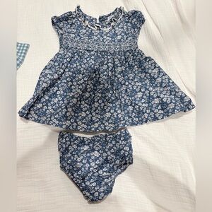 Bonnie Baby Blue and White Floral Top